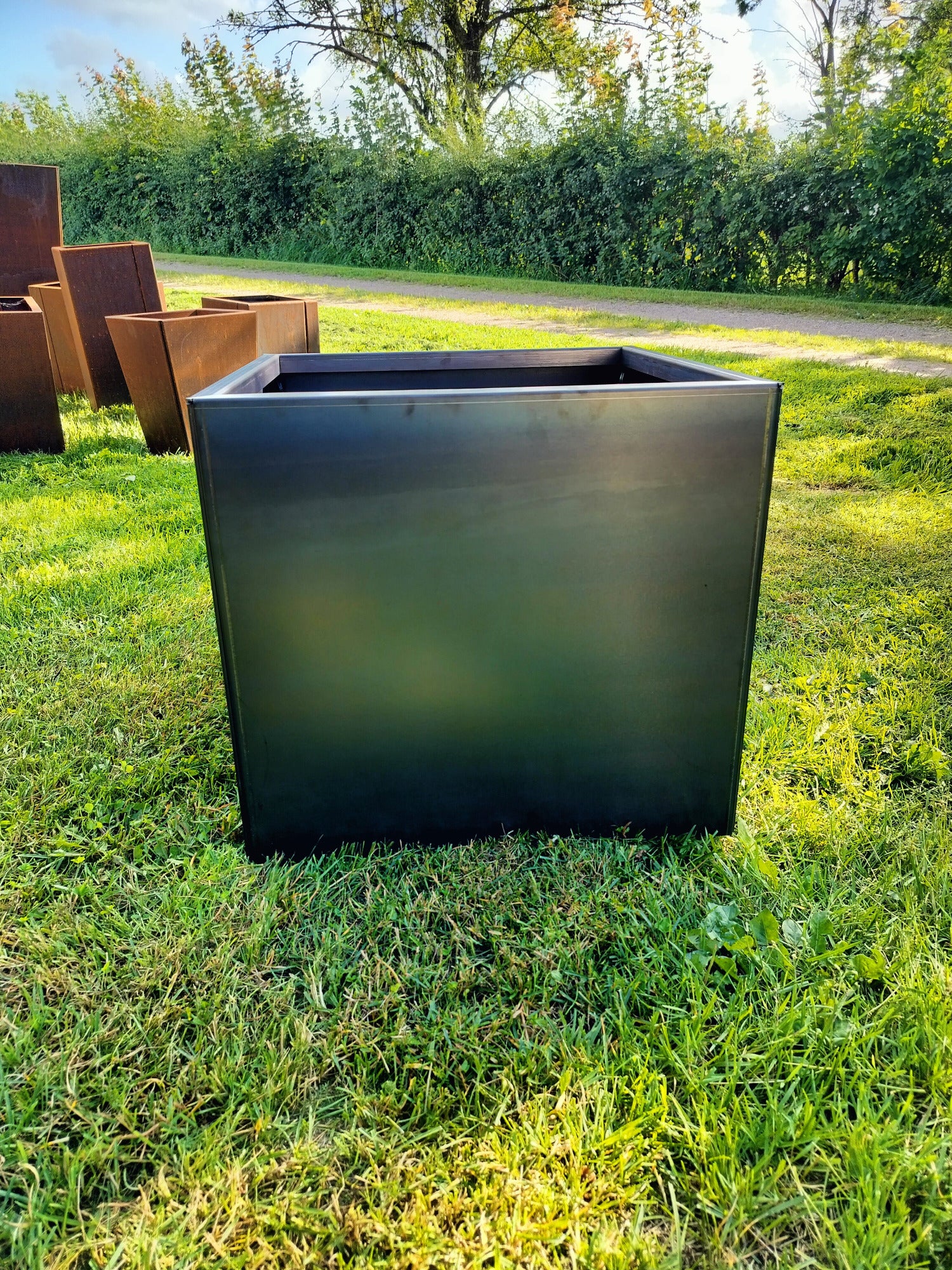 Corten blomlåda 52x52x47 cm