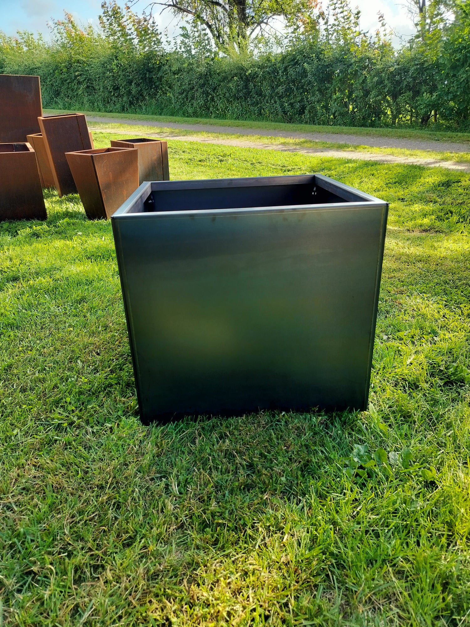 Corten blomlåda 52x52x47 cm