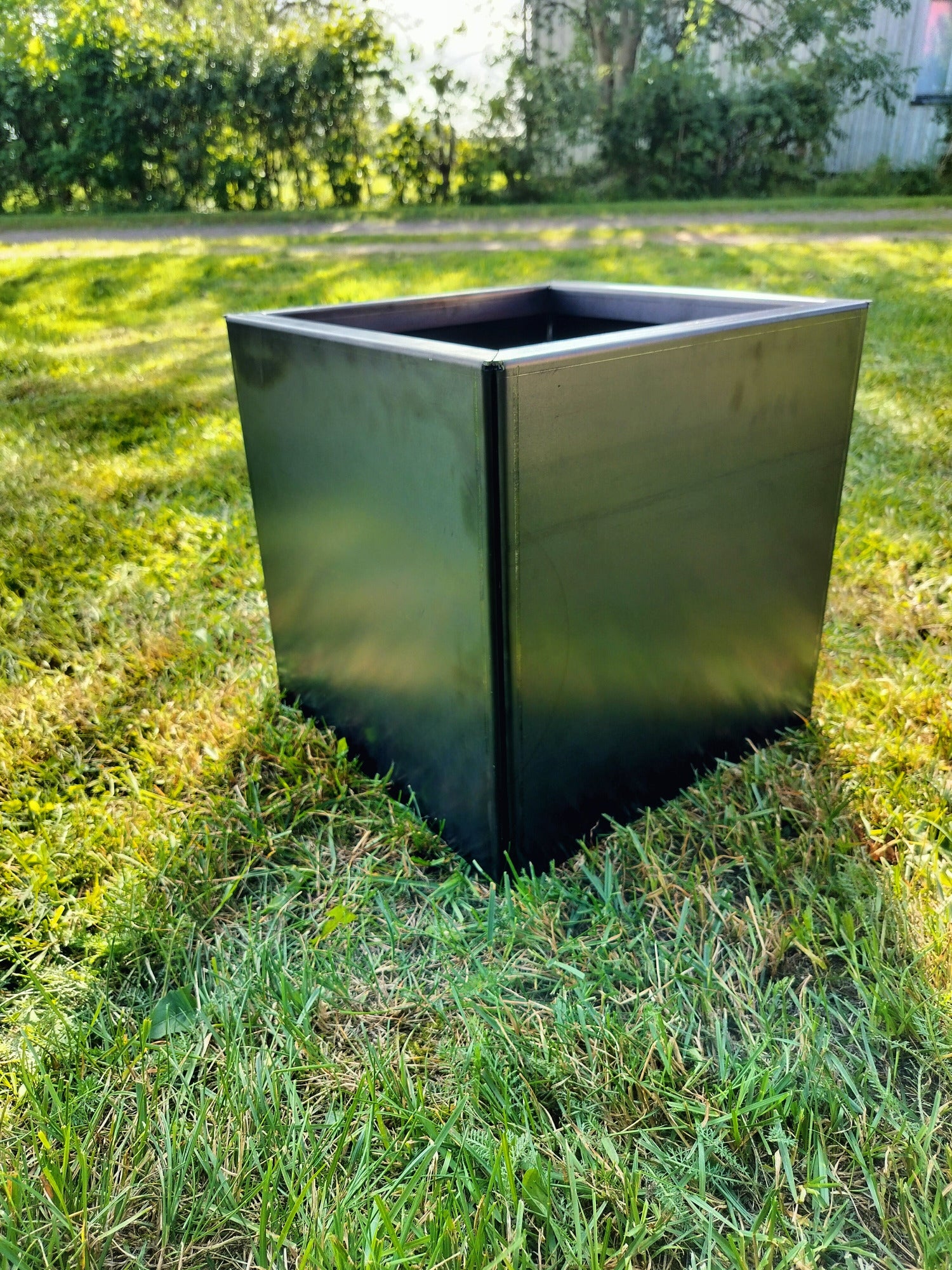 Corten blomlåda 32x32x32 cm