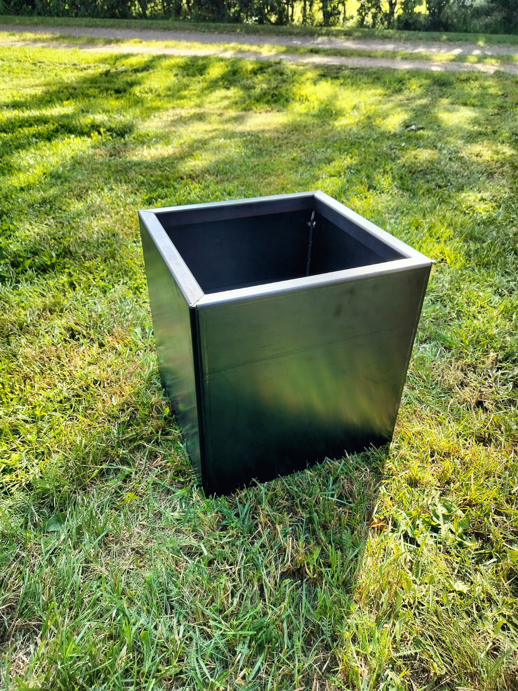 Corten blomlåda 32x32x32 cm