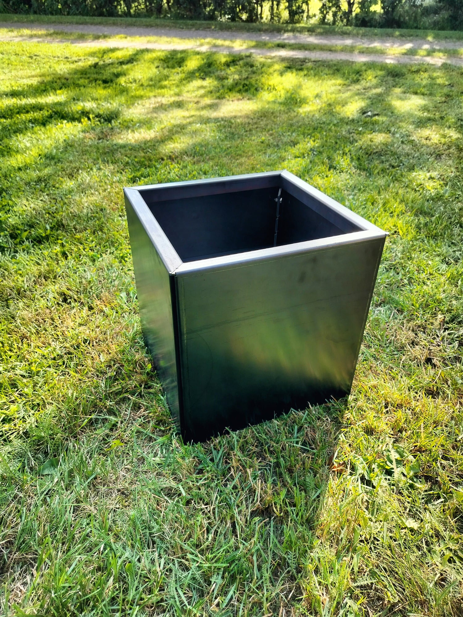 Corten blomlåda 32x32x32 cm
