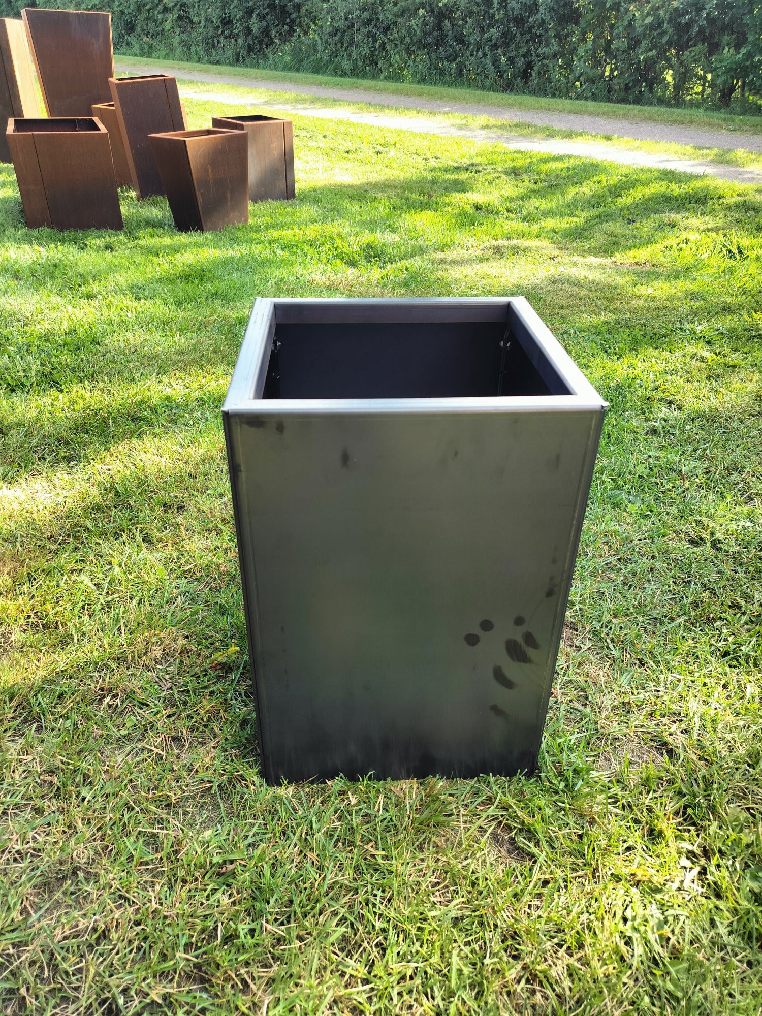 Corten blomlåda 32x32x47 cm