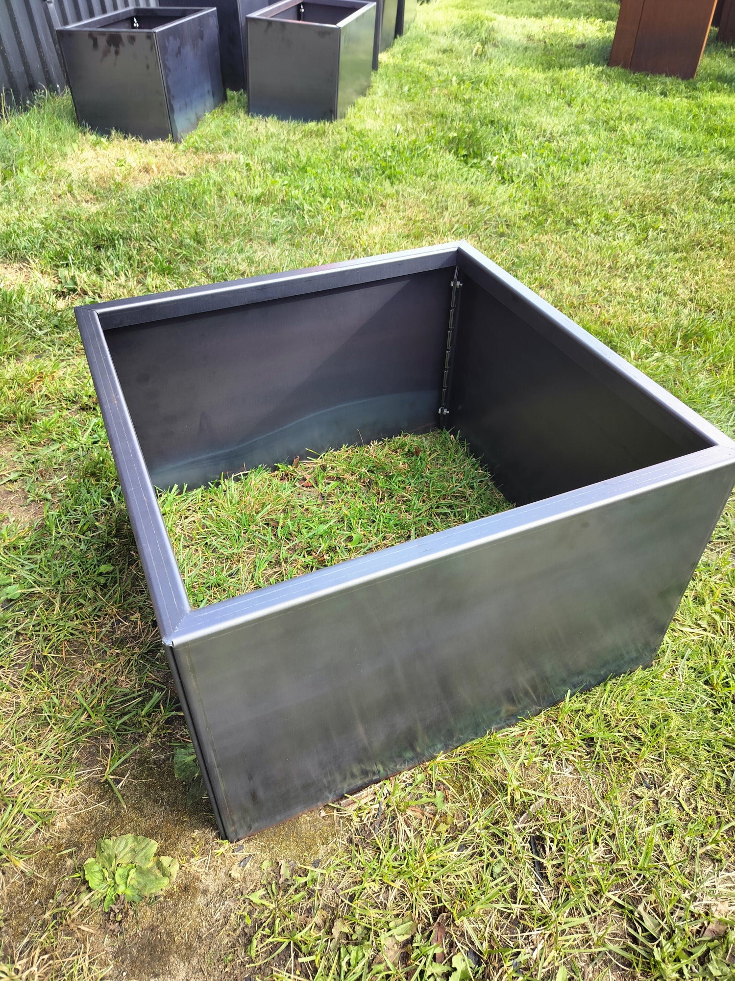Corten blomlåda 52x52x32 cm
